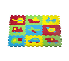 529054 Tapis puzzle en mousse 10 pièces LES TRANSPORTS 32 x 32 x 1 cm