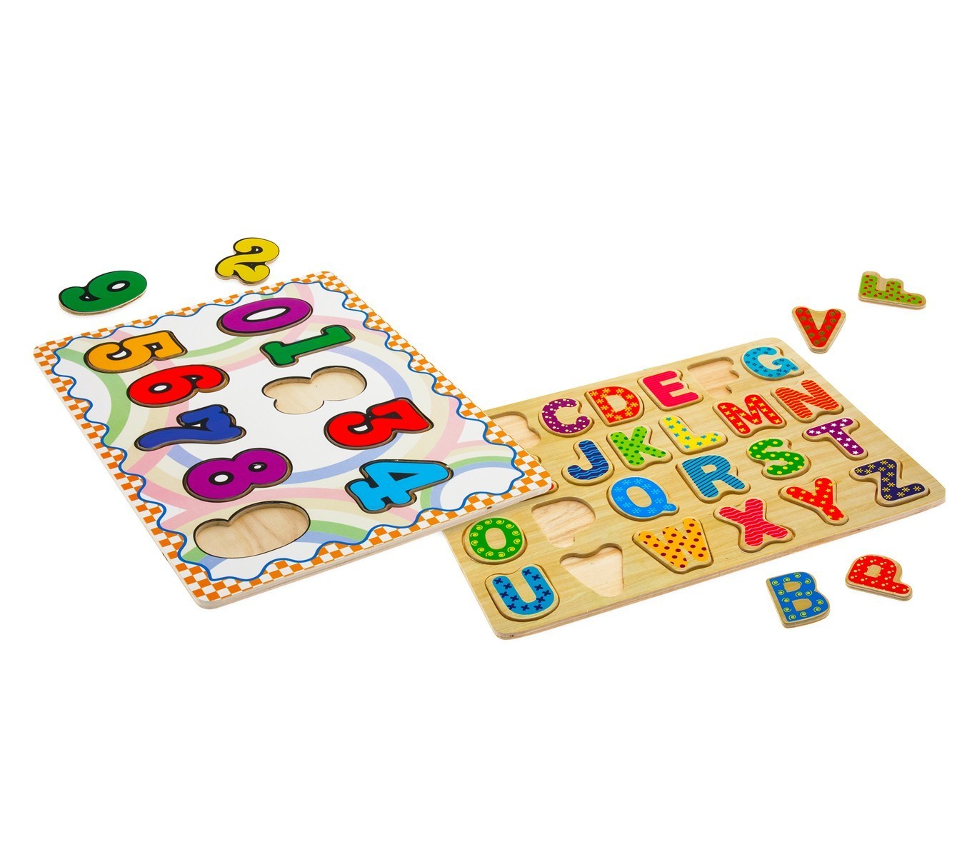 404767 Puzzle en bois LETTRES ou CHIFFRES jeu éducatif 20 x 31 x 23 cm