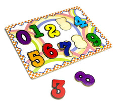 404767 Puzzle en bois LETTRES ou CHIFFRES jeu éducatif 20 x 31 x 23 cm
