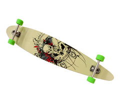 515500 Skate Longboard SKULL ABEC-9 truck en aluminium 115 x 23 cm roues 70 mm
