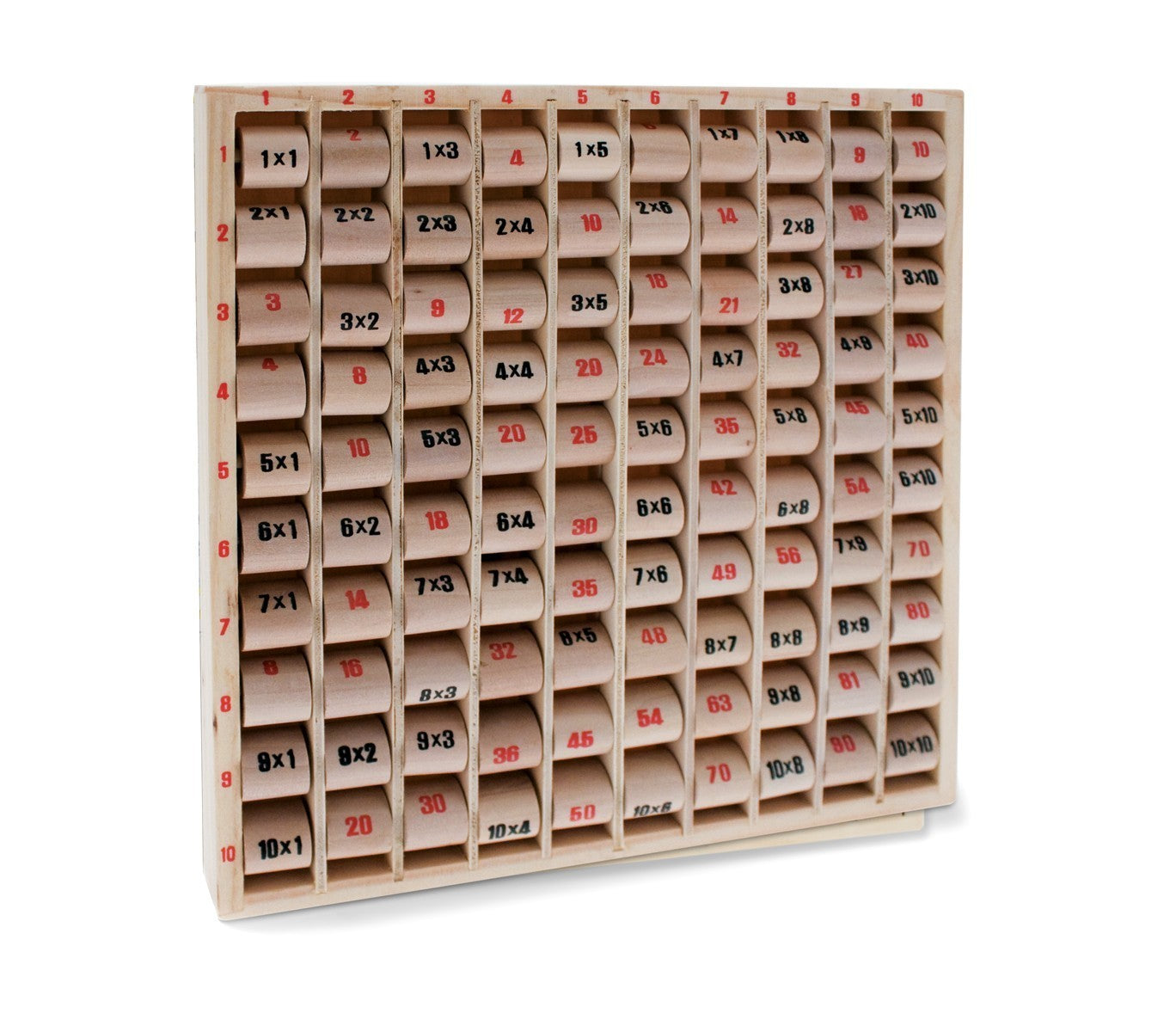 401858 Table de multiplications bois 10 colonnes 10 lignes 23 cm jeu éducatif 