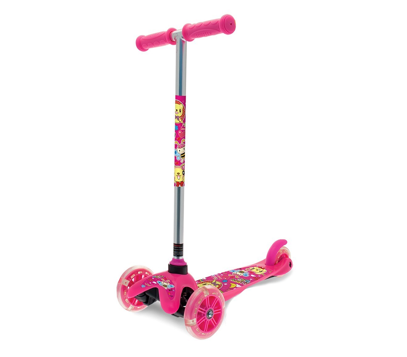 515326 Trottinette à 3 roues lumineuses TWISTER SCOOTER en aluminium h 67 cm