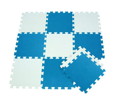 410387 Tapis puzzle en mousse 10 pièces à assembler BICOLORE 29.5 x 29.5 cm