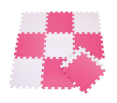 410387 Tapis puzzle en mousse 10 pièces à assembler BICOLORE 29.5 x 29.5 cm