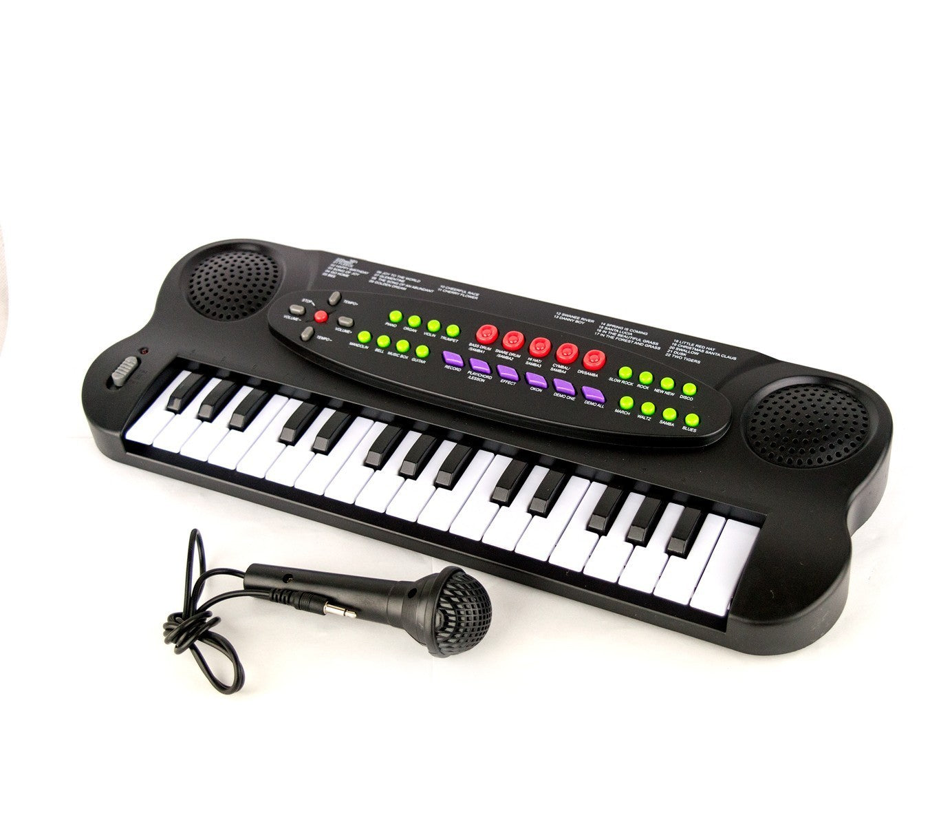 101045 Clavier électronique jouet avec microphone 32 touches et bases rythmiques
