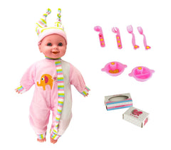 103531 Poupon TRY-ME modèle PIPPI AMORE avec set repas et 10 sons