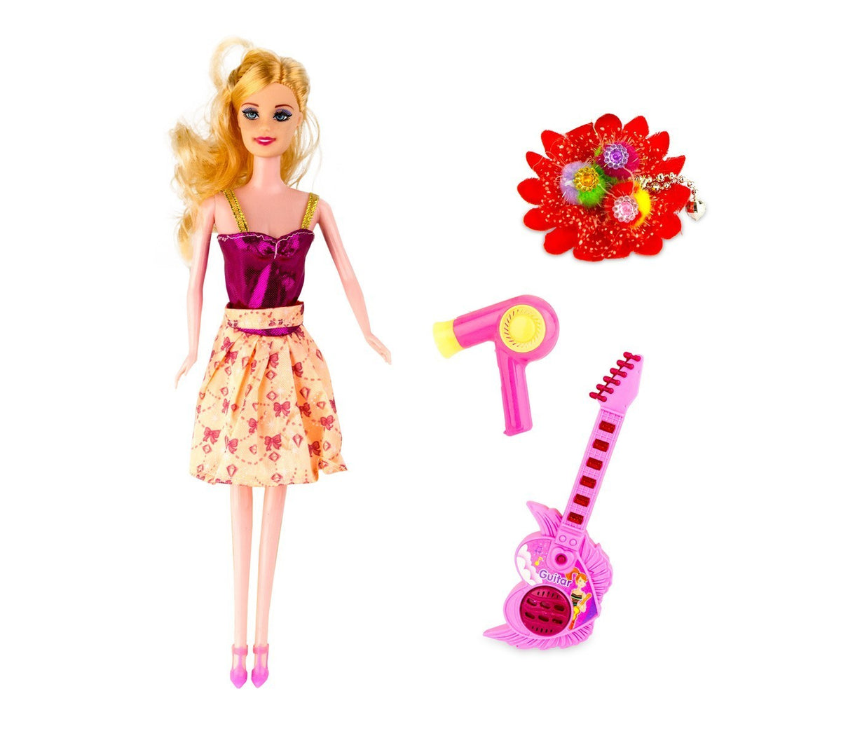 305713 Poupée à la mode BELLE TOP STYLE avec guitare et beaucoup d'accessoires