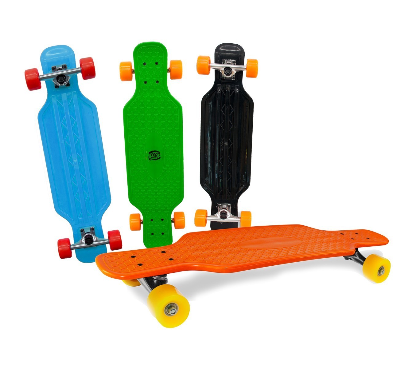 515654 Skateboard antidérapant ABS COULEURS FLUO roulements ABEC 7 80 cm