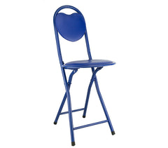 Tabouret de bar à dossier pliant CUORE DOLLY MATCH plusieurs couleurs 75 x 30 cm