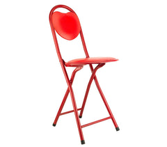 Tabouret de bar à dossier pliant CUORE DOLLY MATCH plusieurs couleurs 75 x 30 cm