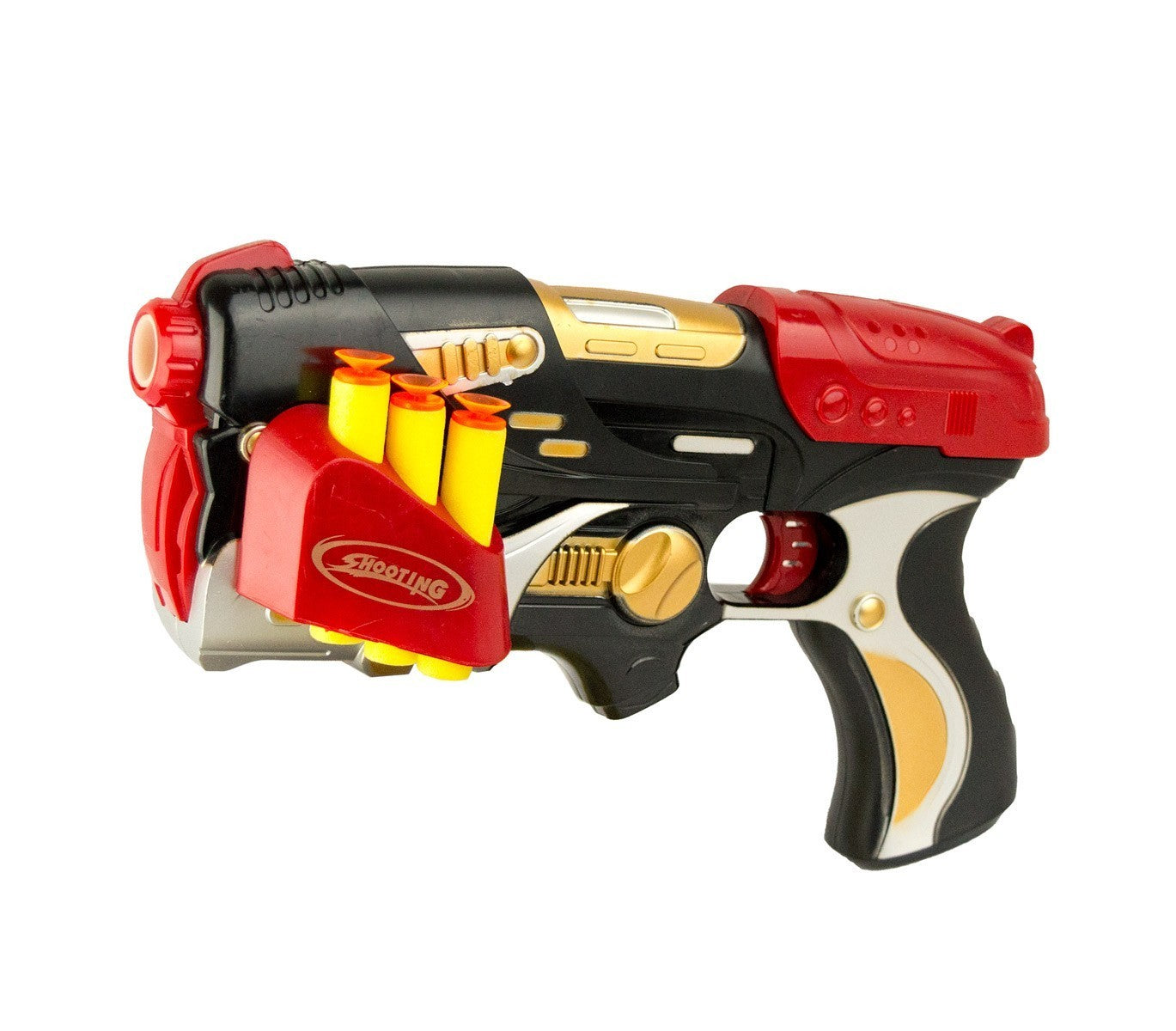 394915 Pistolet en plastique CIGIOKI LASER avec des cibles et 6 balles souples