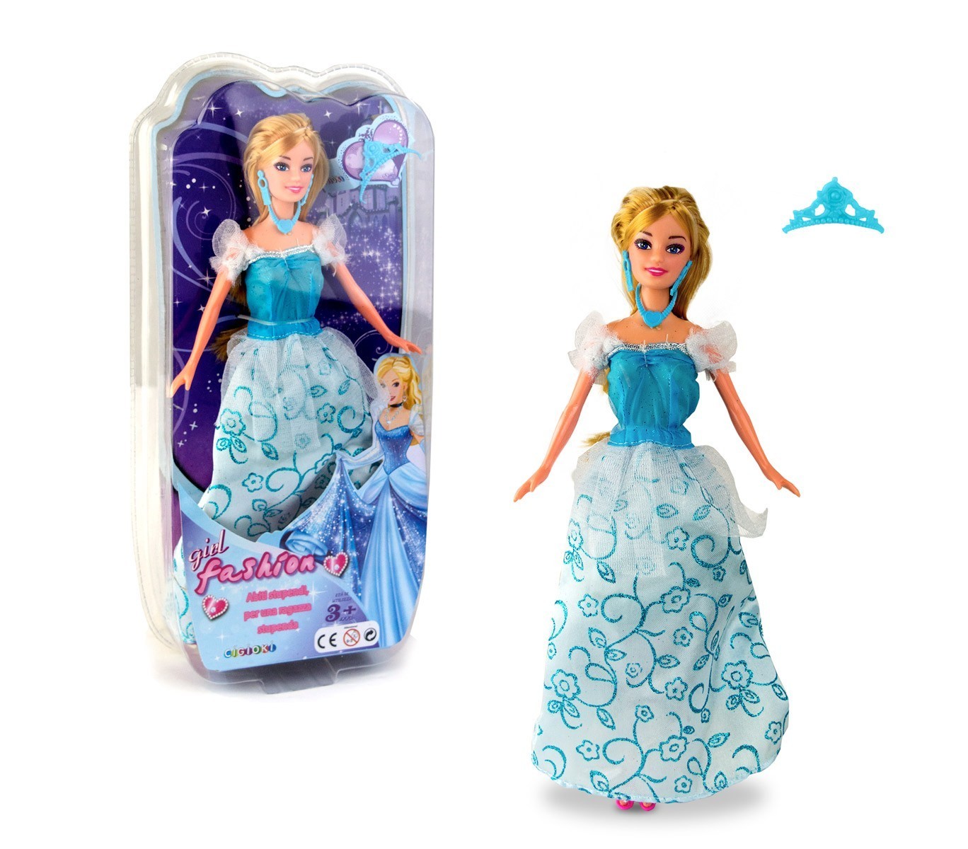 223239 Poupée fashion girl PRINCESSE avec couronne et des accessoires