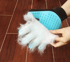 4560 Gant de toilettage pour chat brosse de massage bleu en silicone résistant