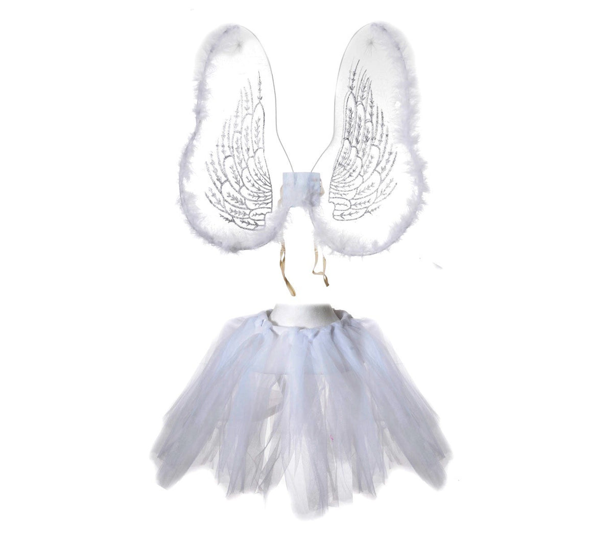 441020 Déguisement de carnaval ANGE BLANC taille unique 2 pièces