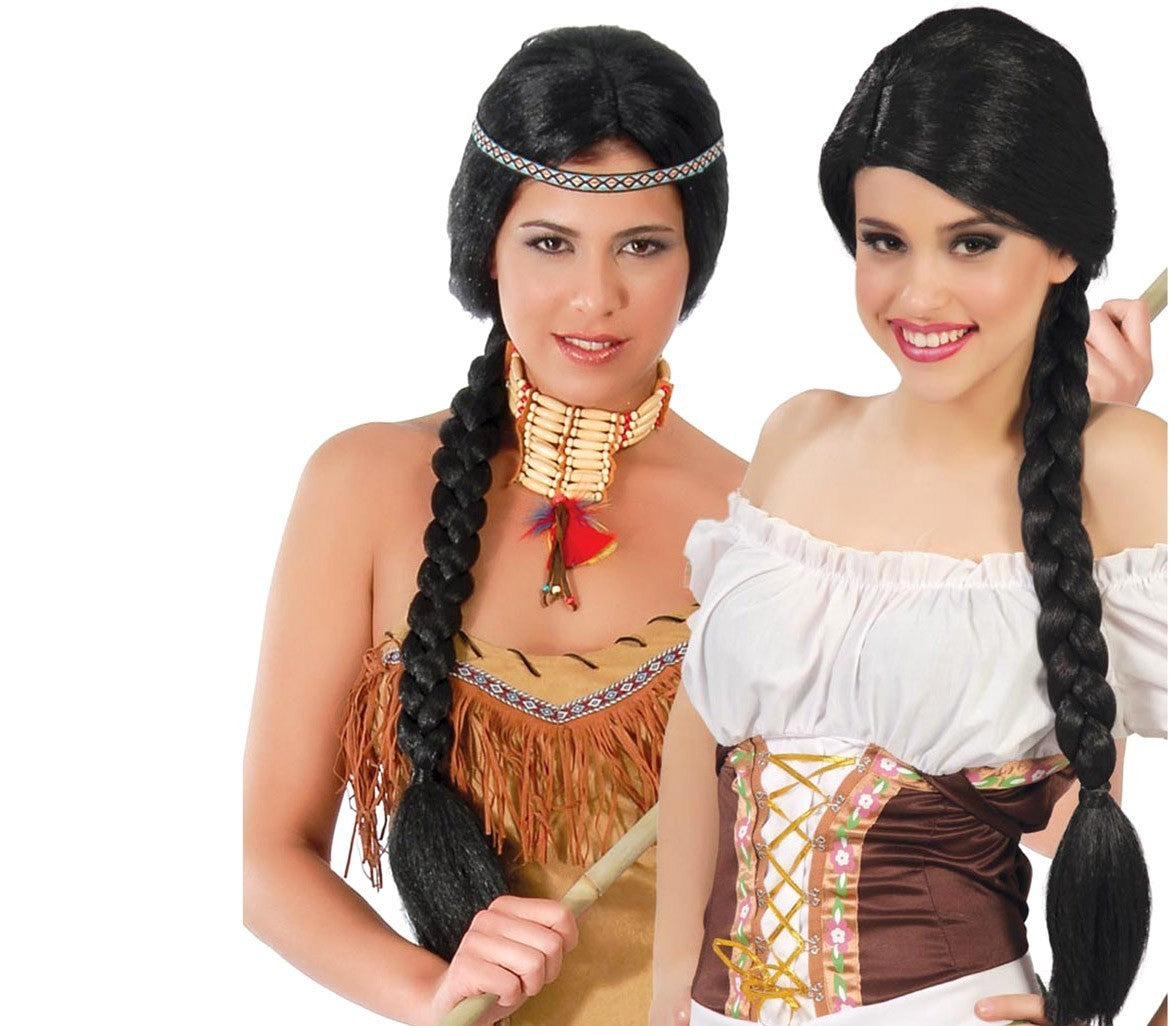 444253 Perruque pour femme TRESSE idéal pour carnaval et pour soirées à thème