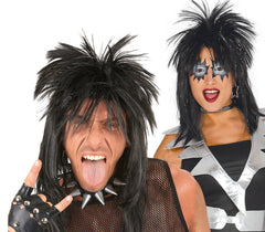 444291 Perruque unisexe ROCKER KISS idéal pour carnaval et soirées à thème