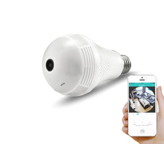 768881 Caméra de surveillance Wi-Fi ampoule E27 panoramique 360 ° 3D HD