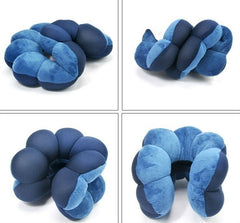 Oreiller/coussin relaxant de voyage - tête ergonomique - microsphères