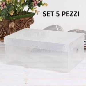 Set boîte de boîte à chaussures - plastique transparent