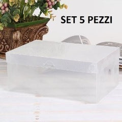 Set boîte de boîte à chaussures - plastique transparent