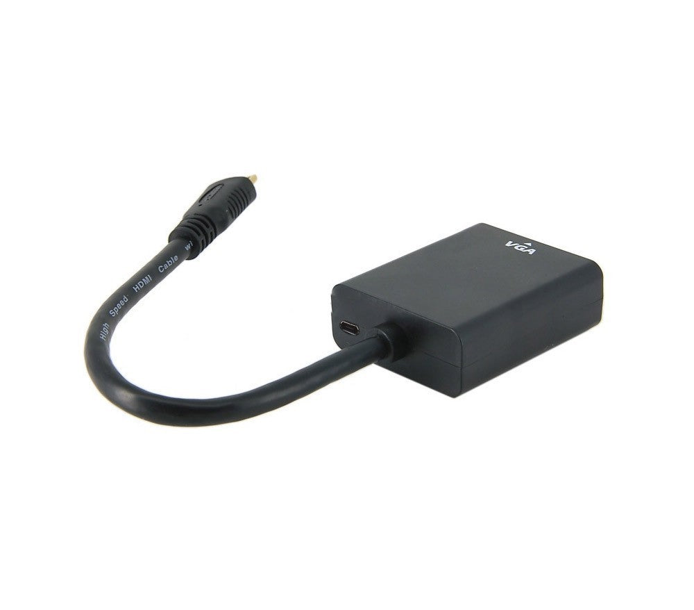 Adaptateur convertisseur vidéo 3 en 1 mini micro HDMI vers VGA USB audio in