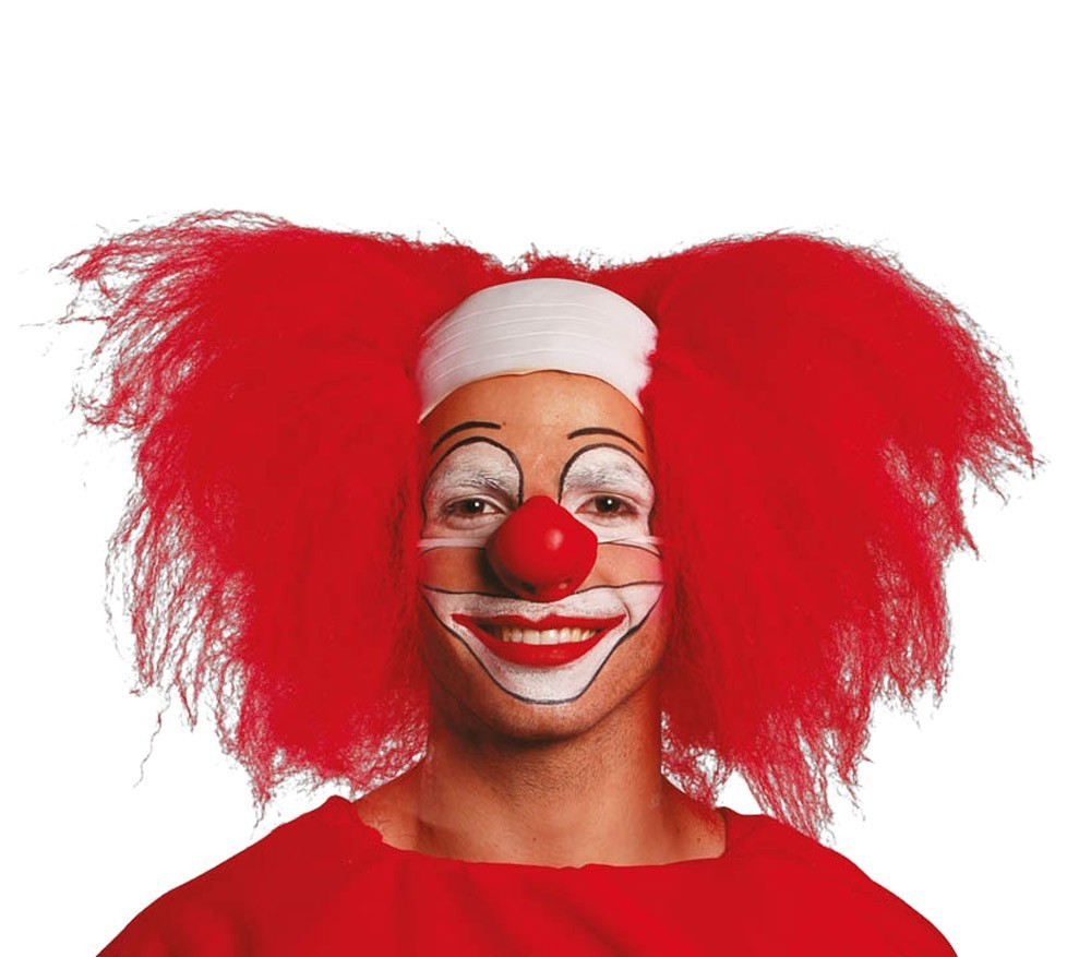 049761 Perruque de déguisement CLOWN crâne chauve avec cheveux