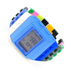 Montre numérique motif blocs de construction de puzzle - LEGO