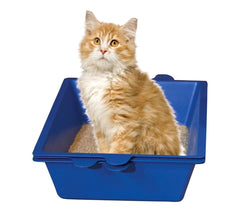 Litière pour chat système auto-nettoyant à 180 ° trois bacs tamis 42 cm rebord
