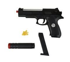 285589 Pistolet en plastique Sport Gun HY-730A avec silencieux 6 mm avec billes