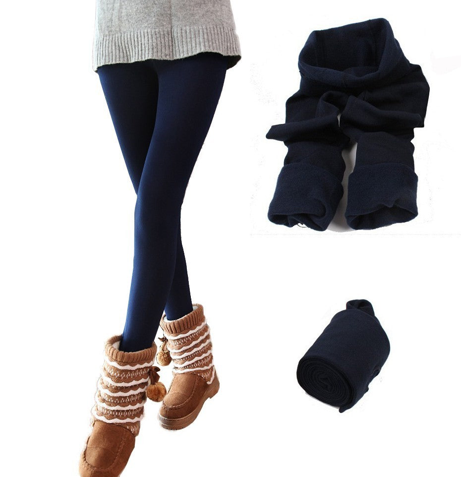 Set de 5 leggings thermiques femme et fille élastiques - parfait pour l'hiver