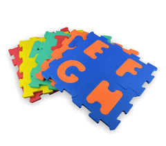 529057 Tapis puzzle en mousse 20 pièces à assembler 15x15 cm lettres et chiffres