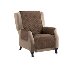 Protège-fauteuil 1 place matelassé double face imperméable anti-tâches 70x170 cm