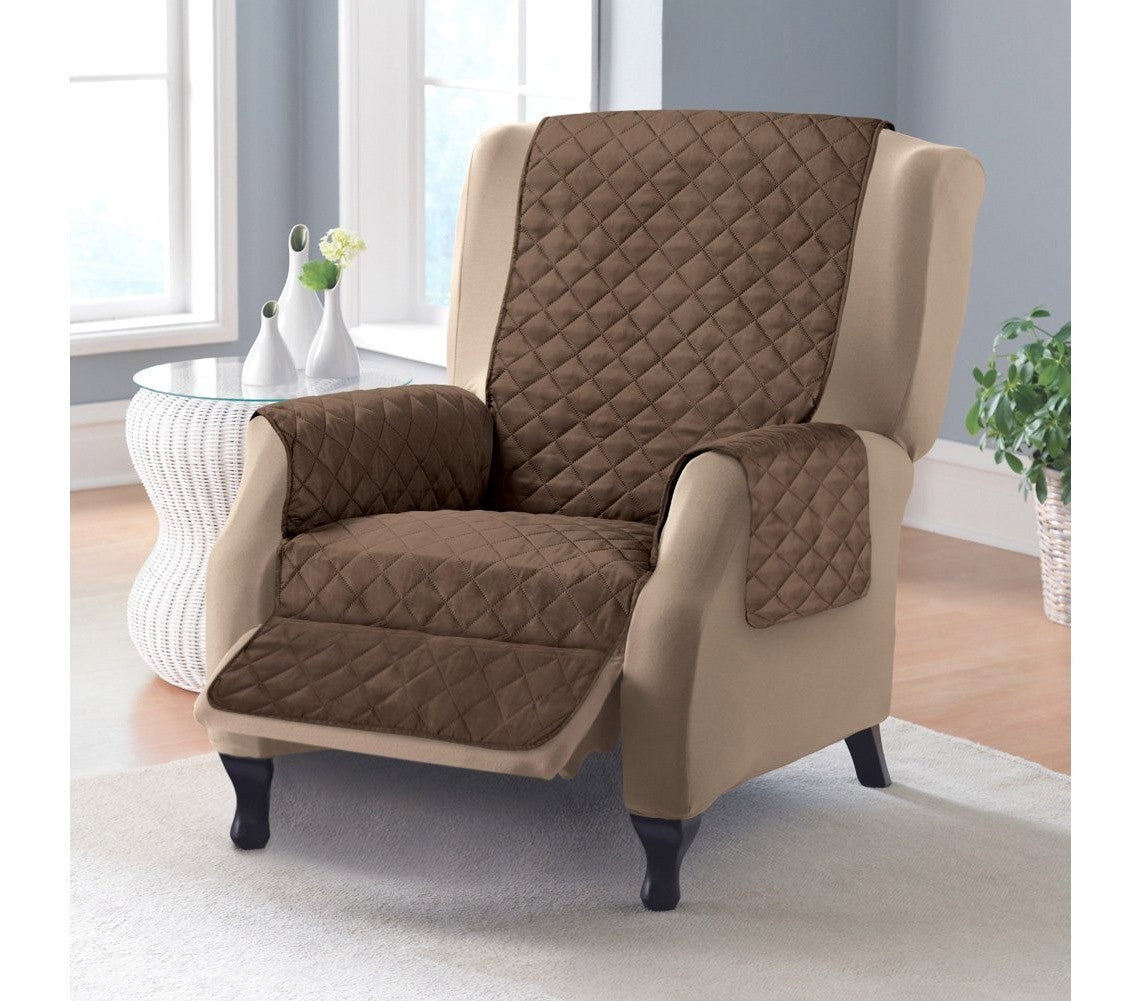 Protège-fauteuil 1 place matelassé double face imperméable anti-tâches 70x170 cm