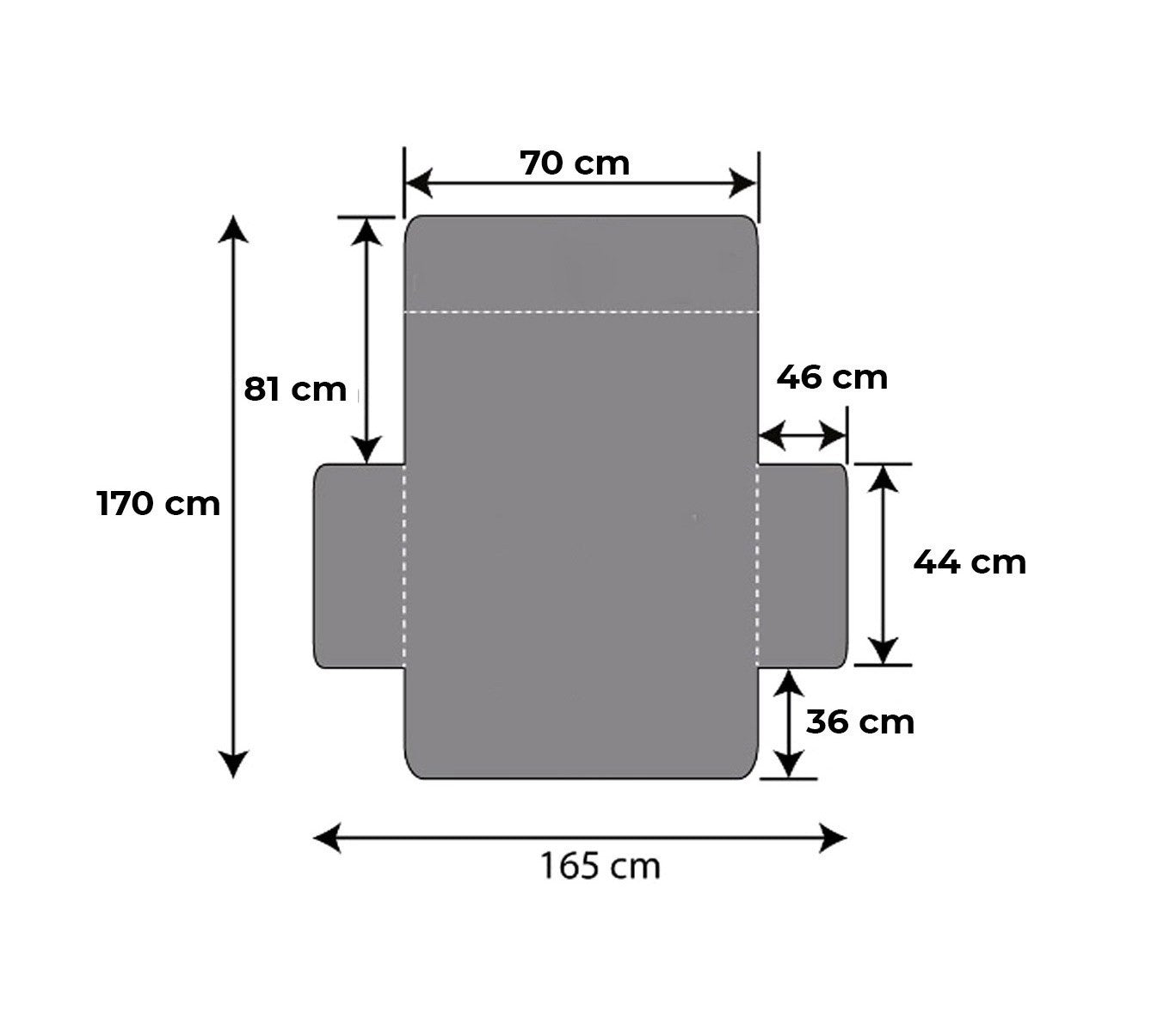 Protège-fauteuil 1 place matelassé double face imperméable anti-tâches 70x170 cm