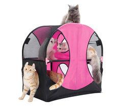 220847 Abri interactif pour chats roue WHEEL deux étages avec diverses entrées