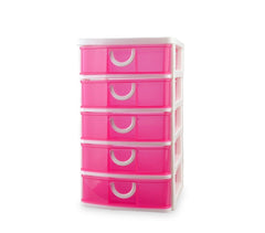 391570 Tour de rangement COLORBOX coloré en plastique avec 5 tiroirs 15x19x26 cm
