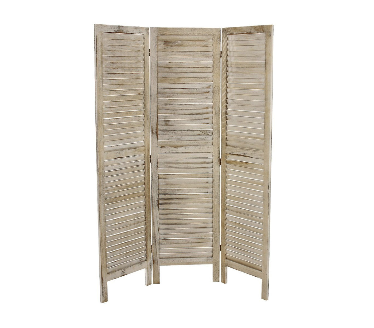 394502 Paravent modèle classique en bois naturel 170 x 40 cm trois panneaux