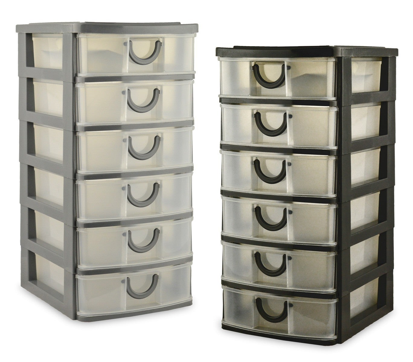 195864 Tour de rangement multiusage BOXIN en plastique 6 tiroirs 15 x 19 x 31 cm