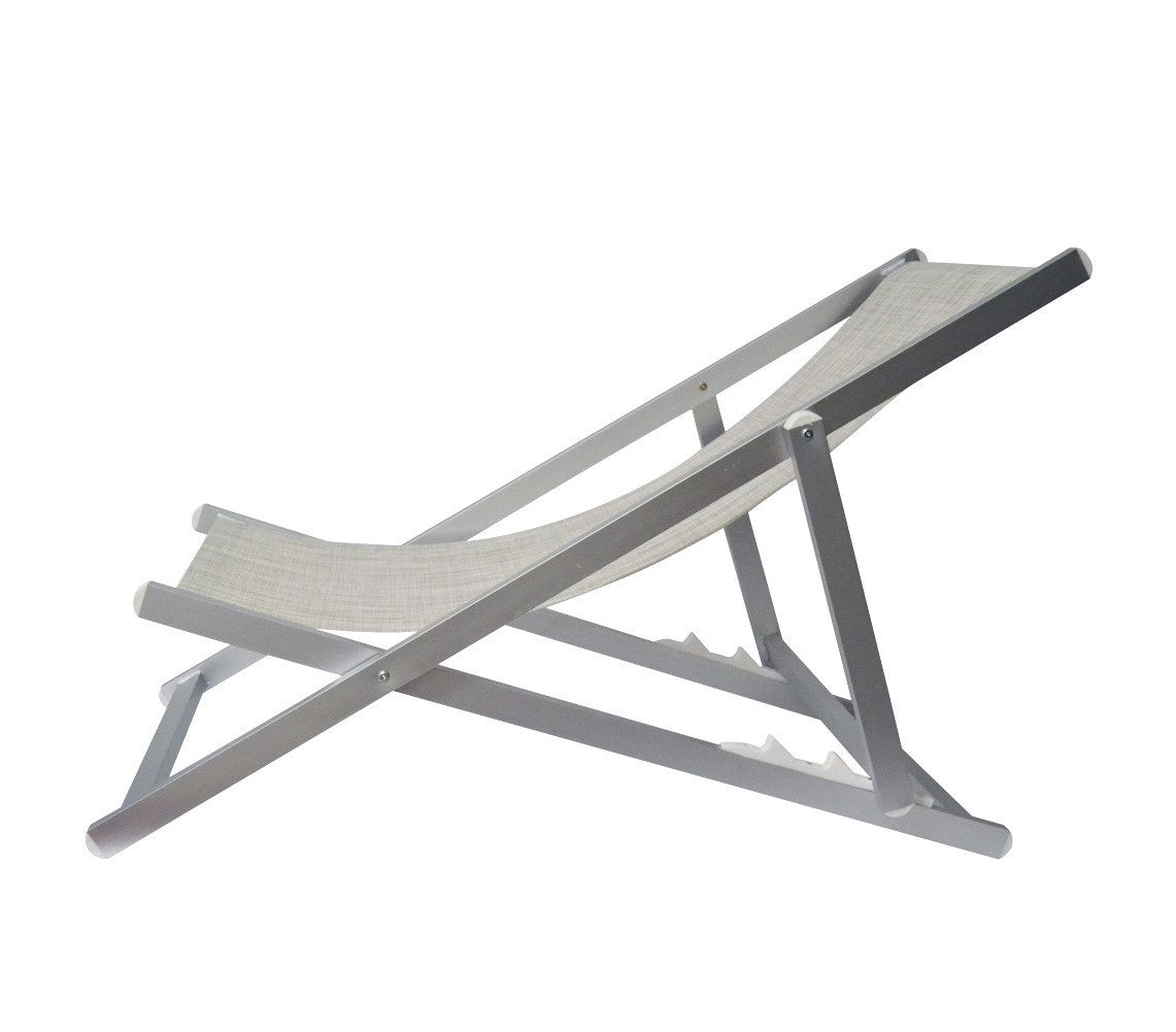 transat pliant 3 positions aluminium modèle SOVERATO en textilène