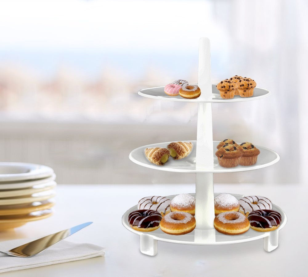 296158 Serviteur à 3 étages pour snacks et gâteaux cupcakes BIG CHEF 27 x 22 cm