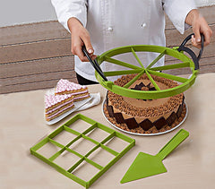 227688 Diviseur à gâteaux 32 cm WELKHOME en forme circulaire et carrée