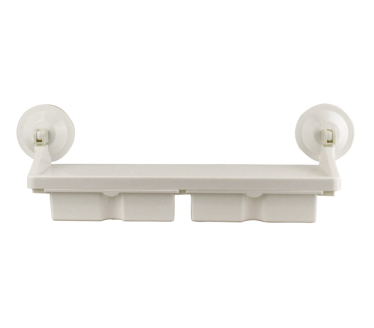 166499 Étagère à ventouse avec deux tiroirs résistante RILUX 40 x 11 x 12 cm