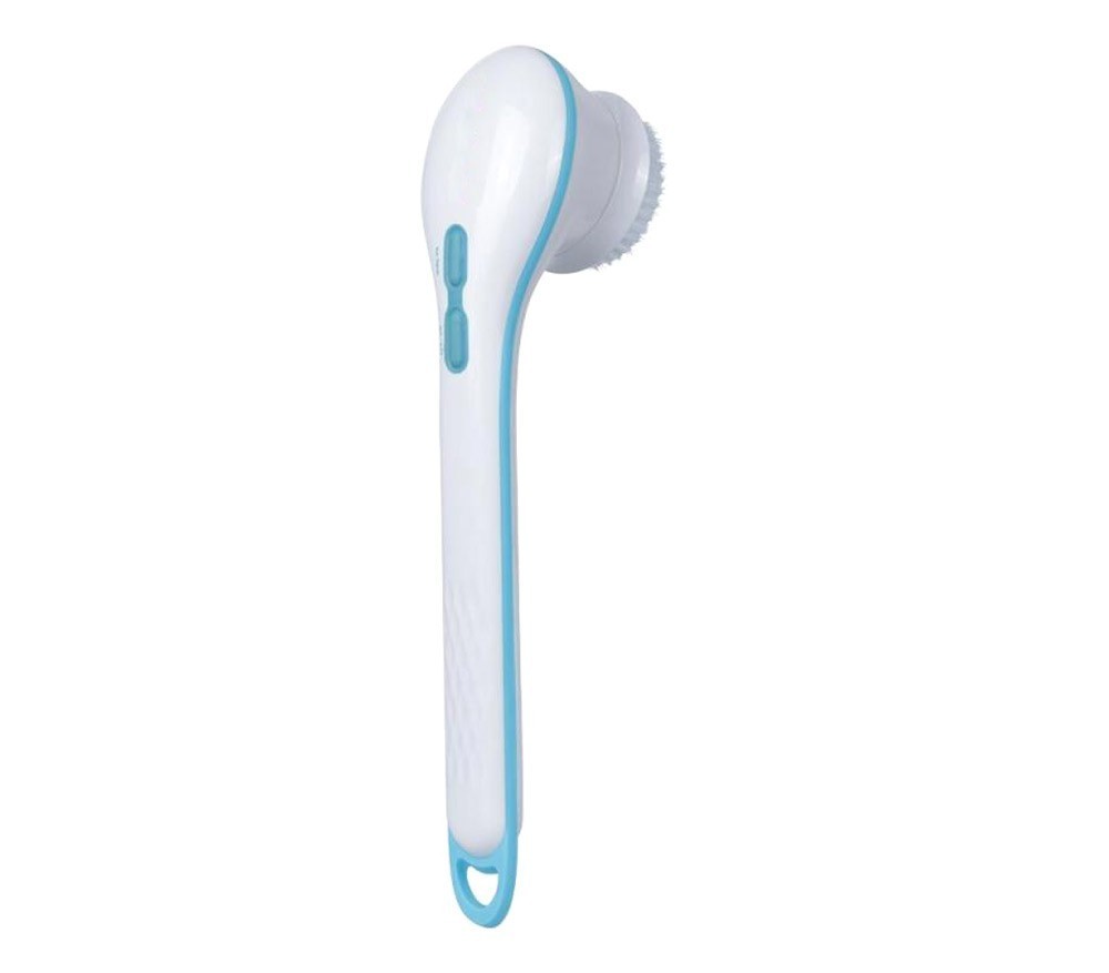 Brosse de massage souple 5 en 1 avec piles DOCCIA SPA à manche spéciale dos 
