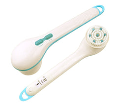 Brosse de massage souple 5 en 1 avec piles DOCCIA SPA à manche spéciale dos 