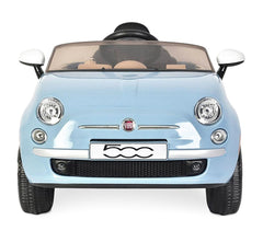 B90106 Voiture électrique pour enfants FIAT 500C siège en cuir 12V télécommandée
