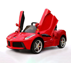 B81842 Voiture électrique pour enfants FERRARI siège en cuir 12V télécommandée