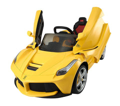 B81842 Voiture électrique pour enfants FERRARI siège en cuir 12V télécommandée