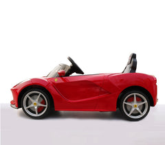 B81842 Voiture électrique pour enfants FERRARI siège en cuir 12V télécommandée
