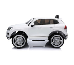 B81323 Voiture télécomandée enfant Suv VOLKSWAGEN Touareg siège cuir 12V lcd MP4