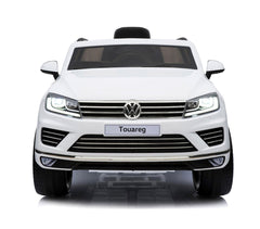 B81323 Voiture télécomandée enfant Suv VOLKSWAGEN Touareg siège cuir 12V lcd MP4